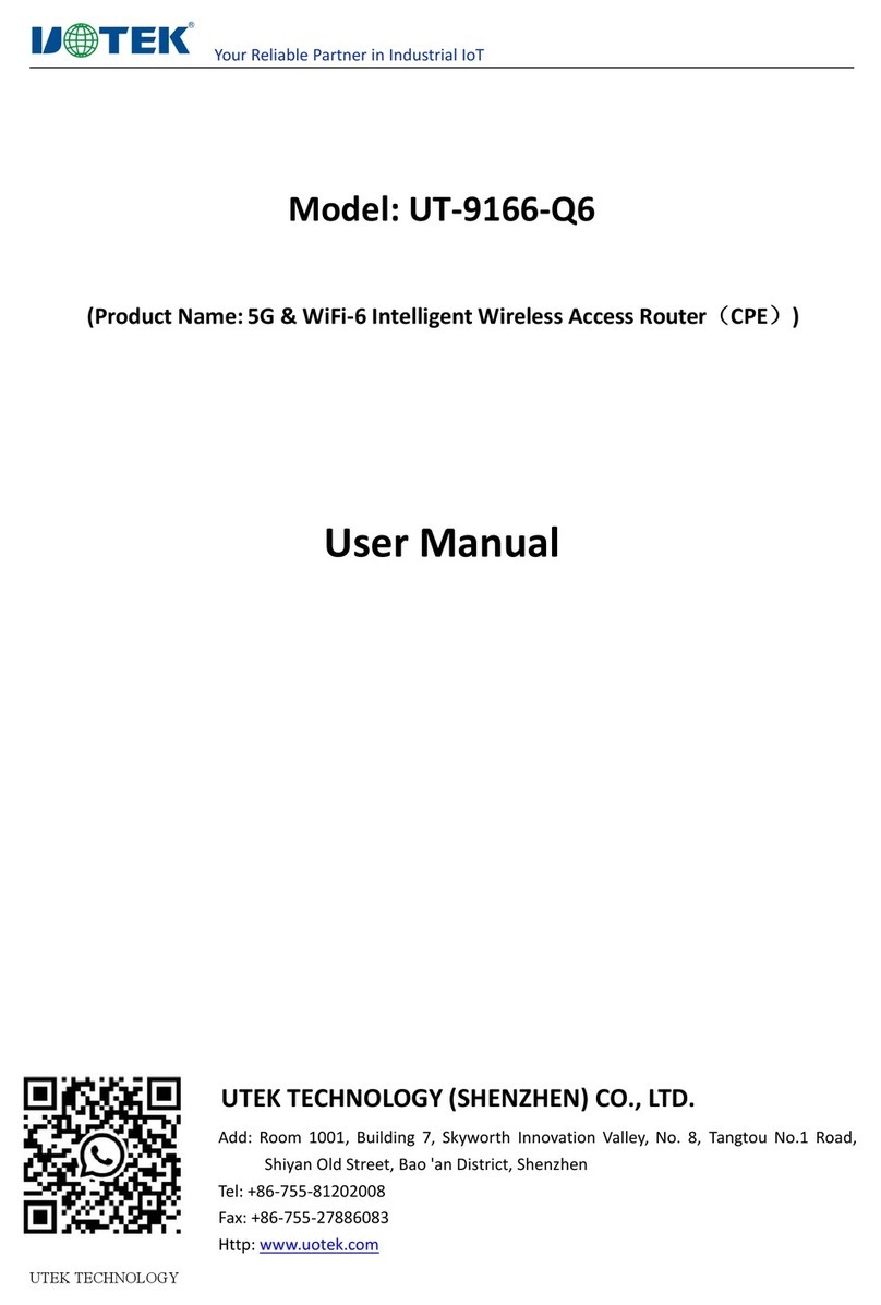 UTEK UT-9166-Q6 user manual