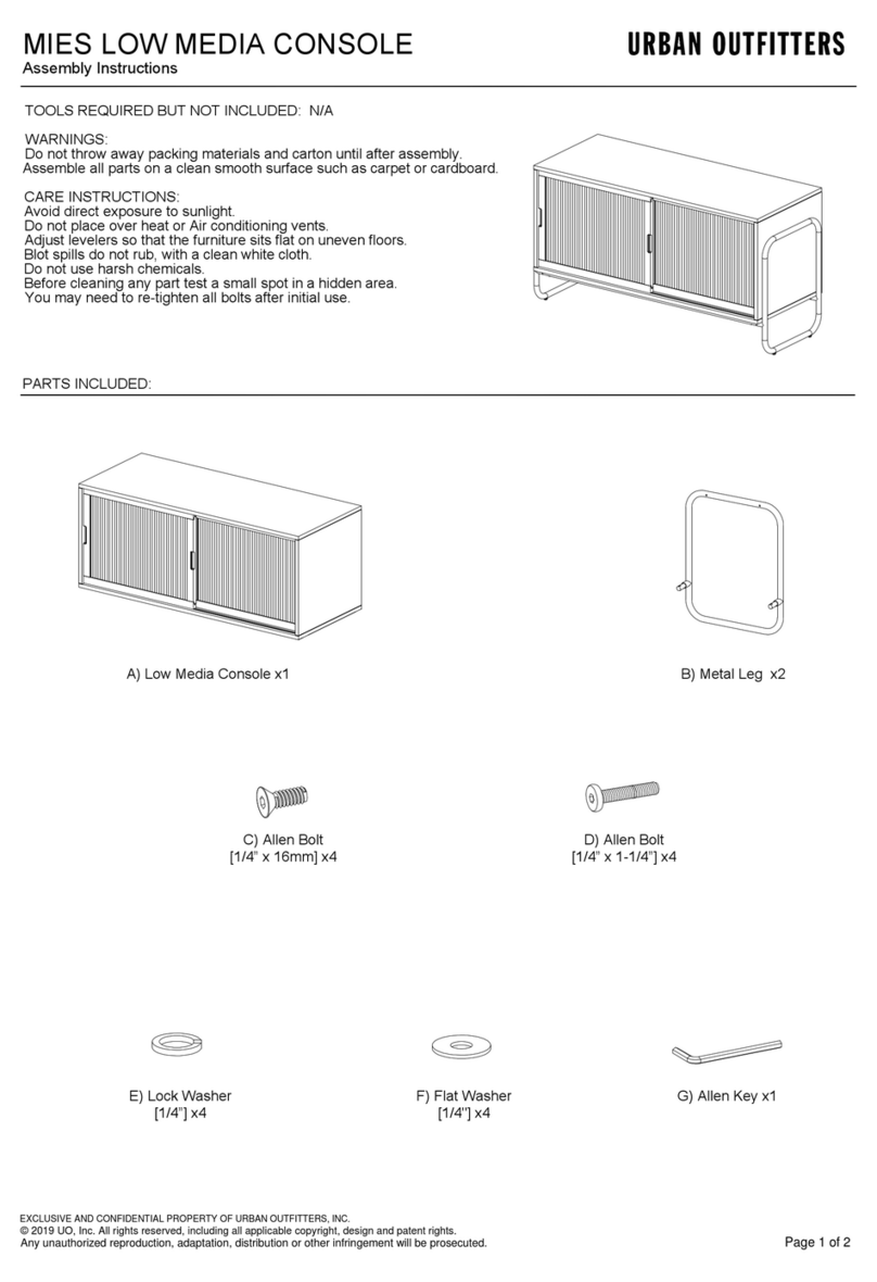 URBAN OUTFITTERS MIES Assembly instructions