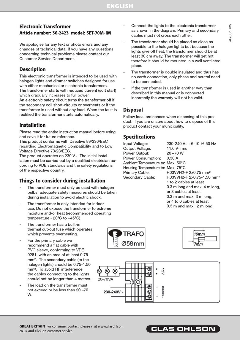 Clas Ohlson SET-70M-IM quick start guide