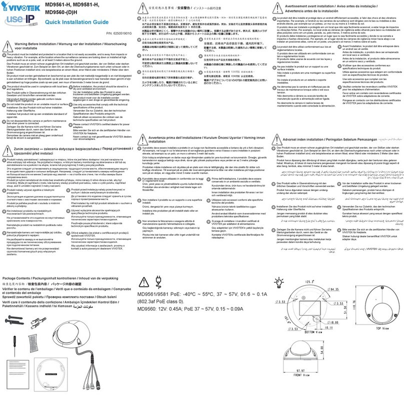 Vivotek MD9581-H User manual