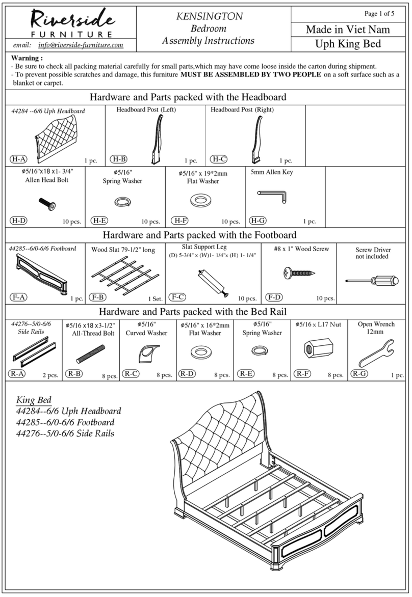 Riverside Furniture KENSINGTON Assembly instructions