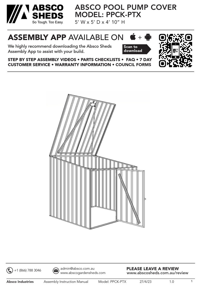 ABSCO SHEDS PPCK-PTX User manual ABSCO SHEDS PPCK-PTX User manual