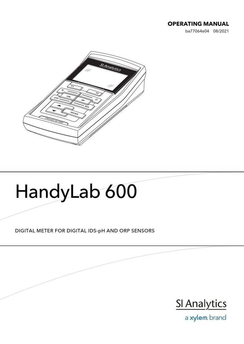 Xylem SI Analytics HandyLab 600 User manual Xylem SI Analytics HandyLab 600 User manual