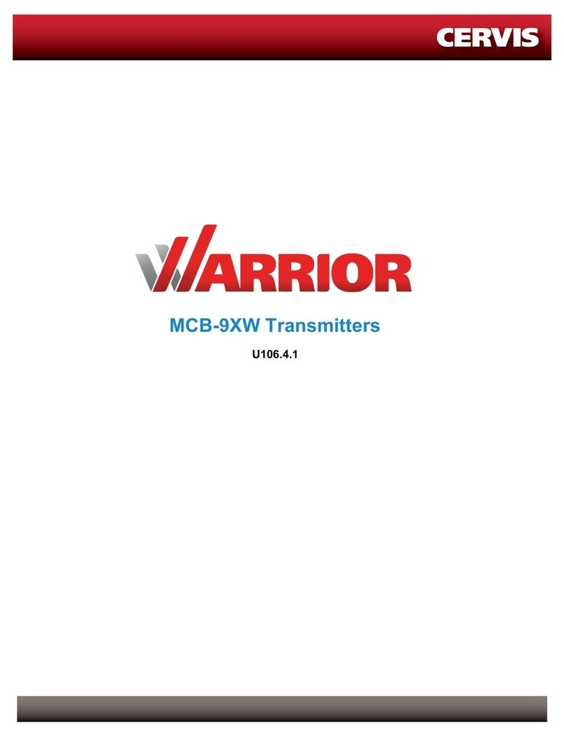 Cervis WARRIOR MCB-9XW manual