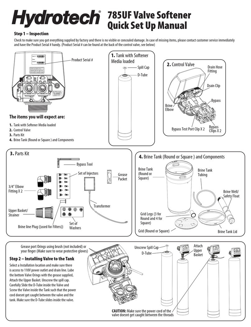 Hydrotech 785HE Quick setup manual Hydrotech 785HE Quick setup manual