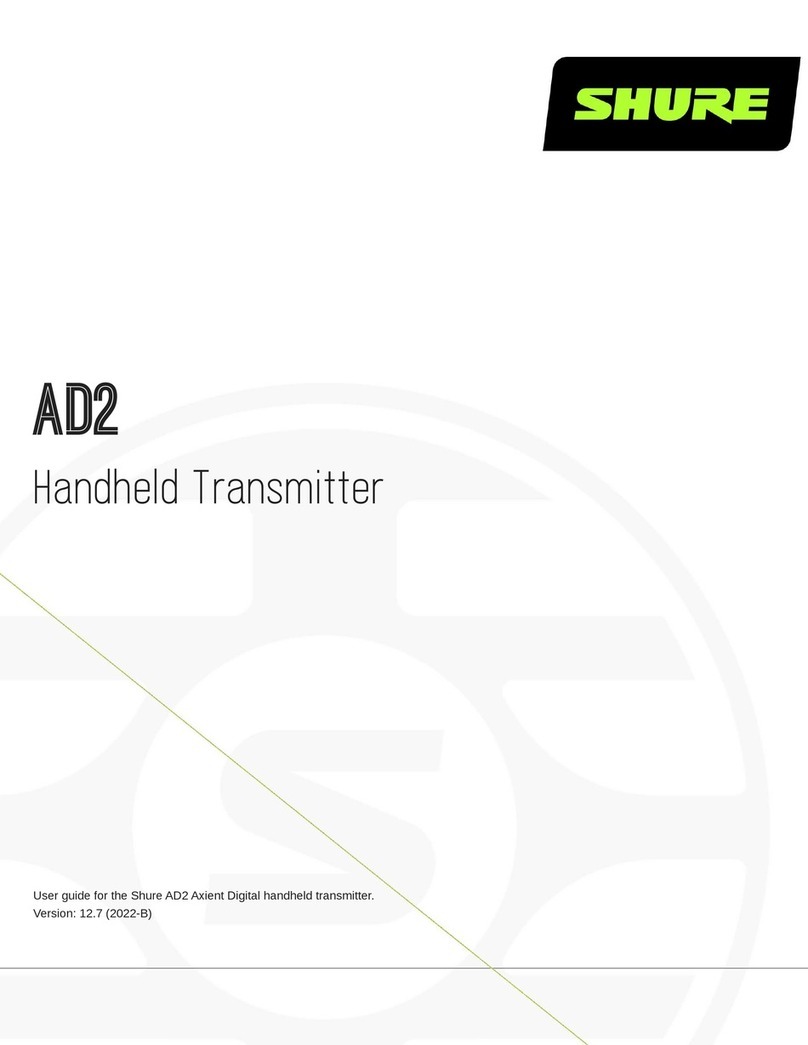 Shure AD2/B87A User manual