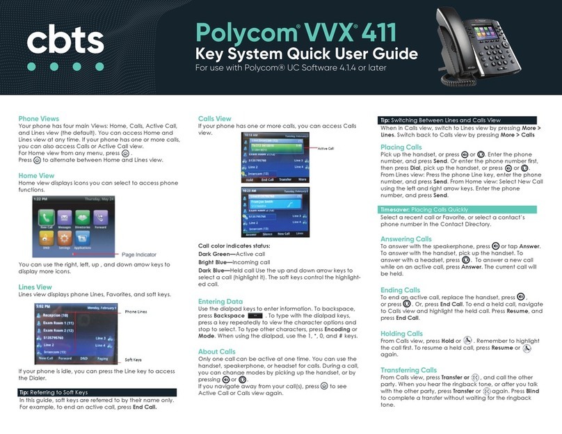Polycom VVX 411 Instruction manual
