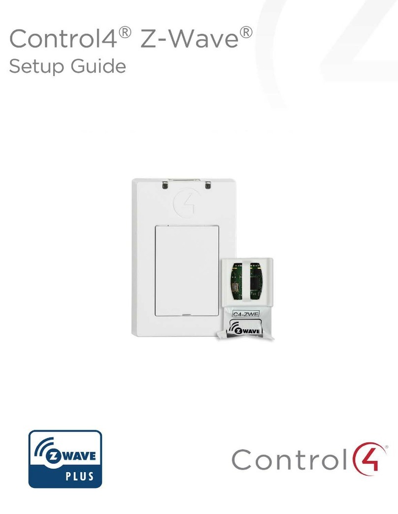 Contro l4 Z-Wave C4-ZWDUSB User manual Contro l4 Z-Wave C4-ZWDUSB User manual