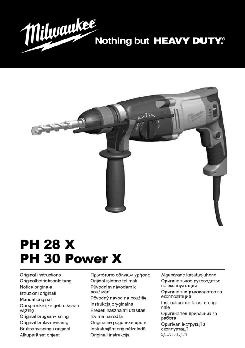 Milwaukee PH 28 X Original instructions Milwaukee PH 28 X Original instructions