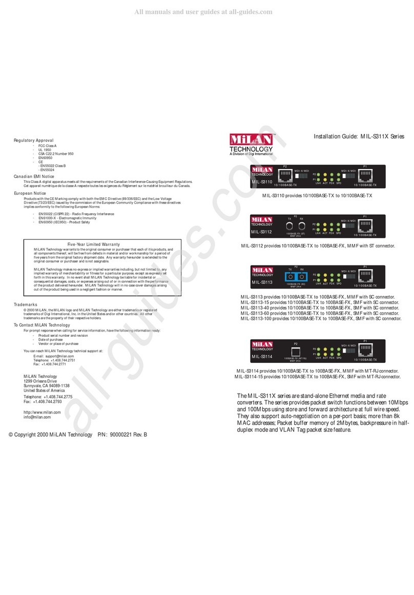 Digi MiLAN MIL-S311X Series installation guide