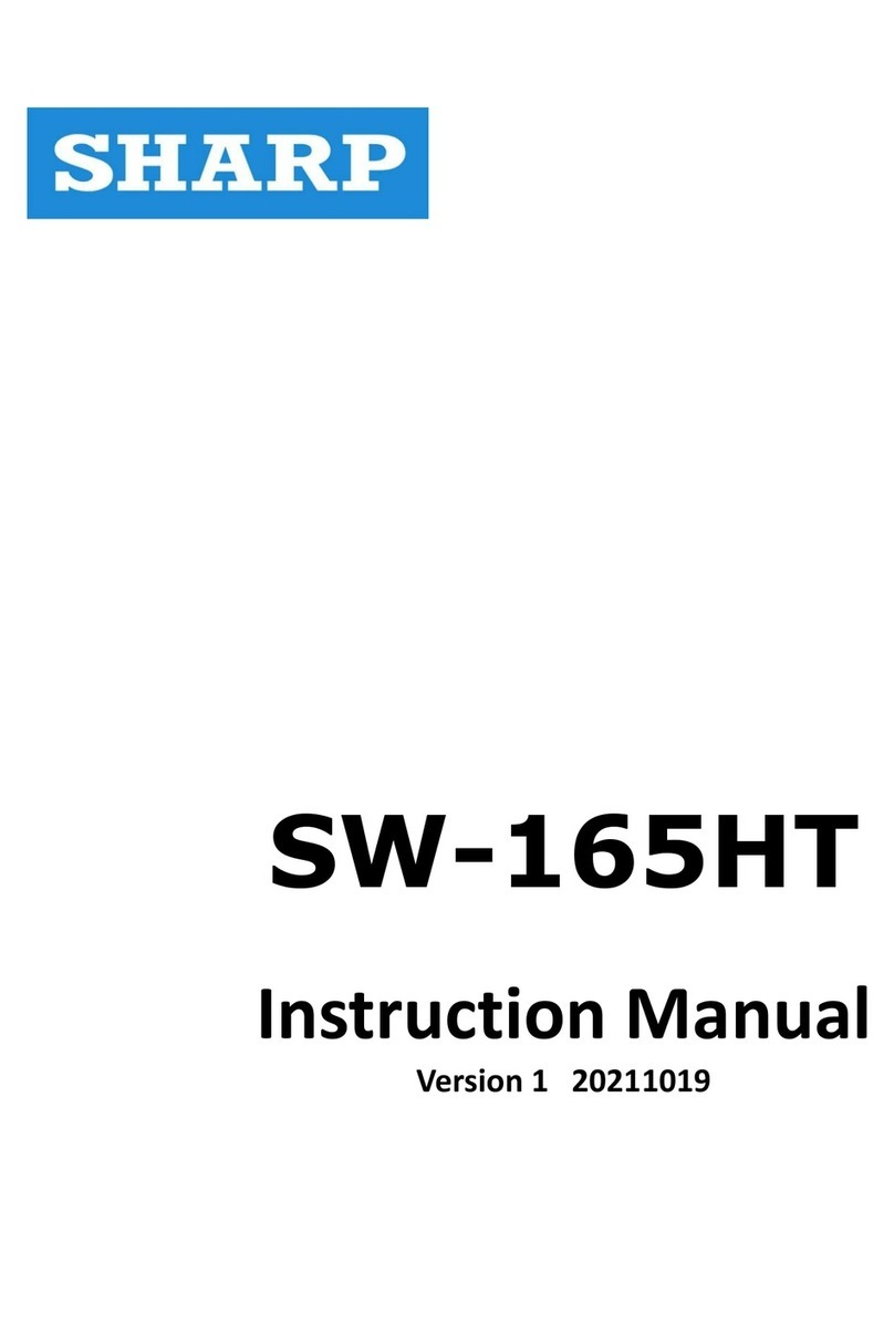 Sharp SW-165HT User manual