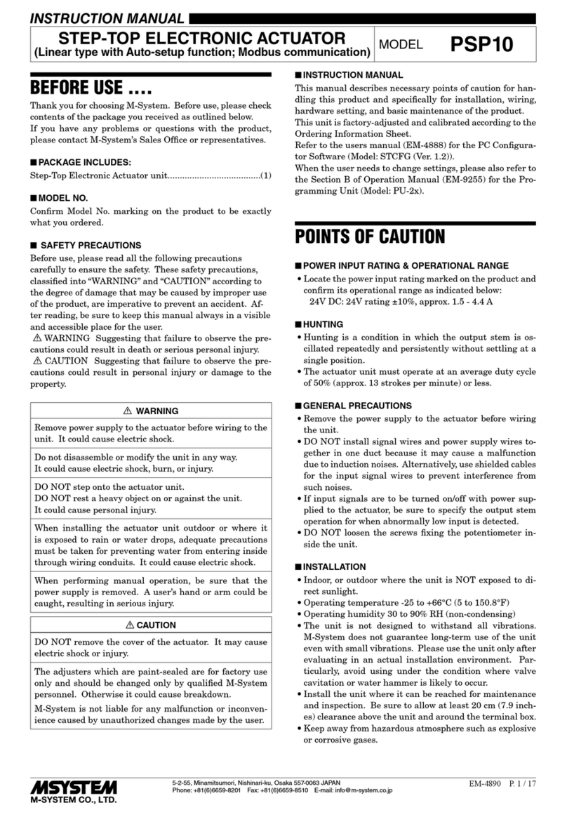 M-system PSP10 User manual