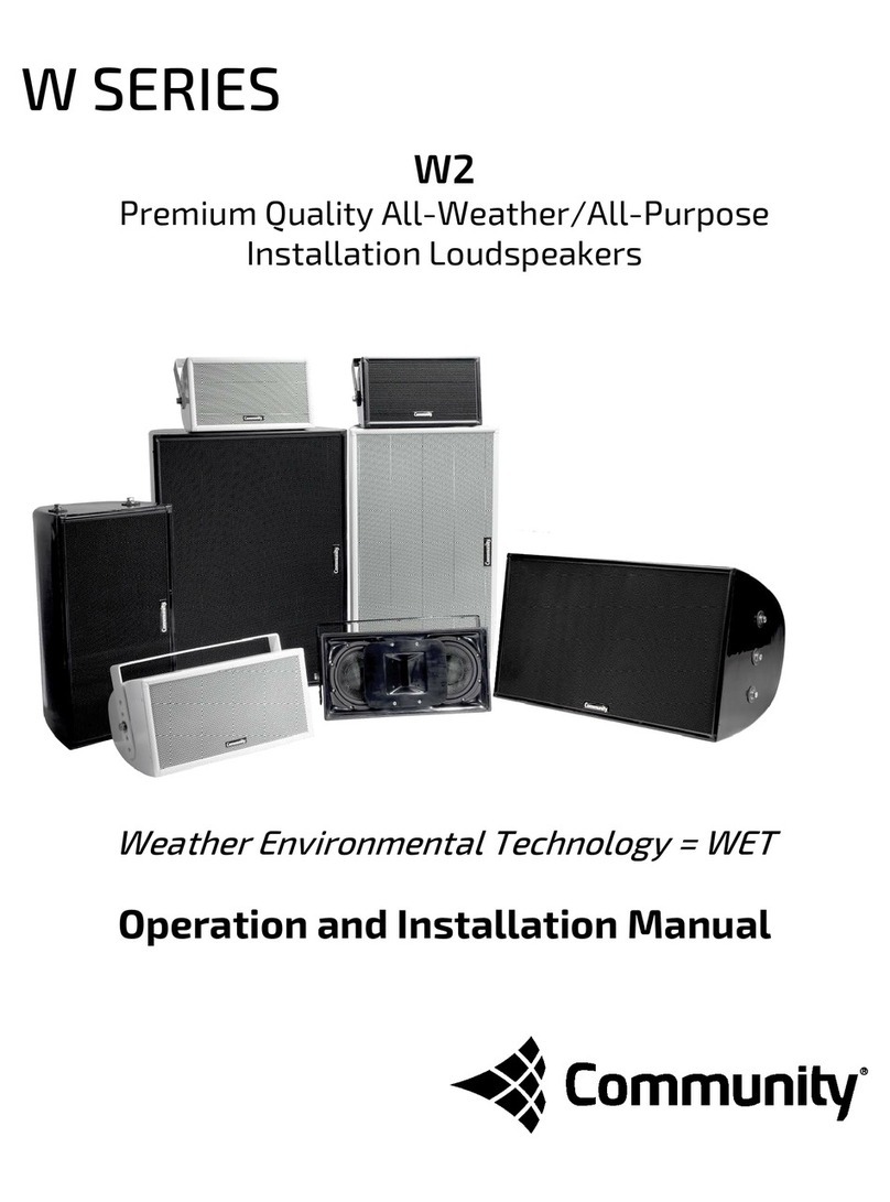 Community W Series Operation and installation manual
