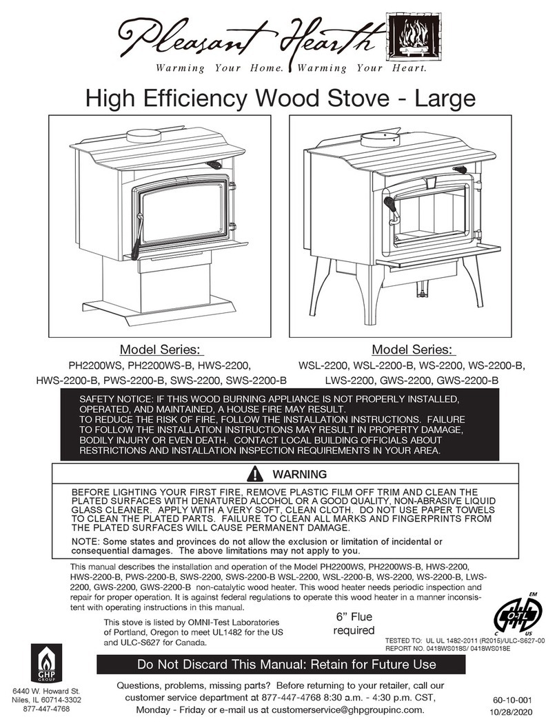 pleasant hearth PH2200WS Series manual