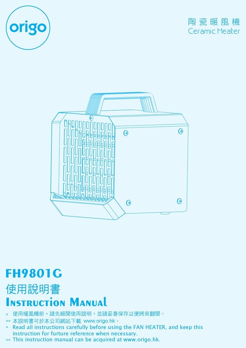 ORIGO FH9801G instruction manual