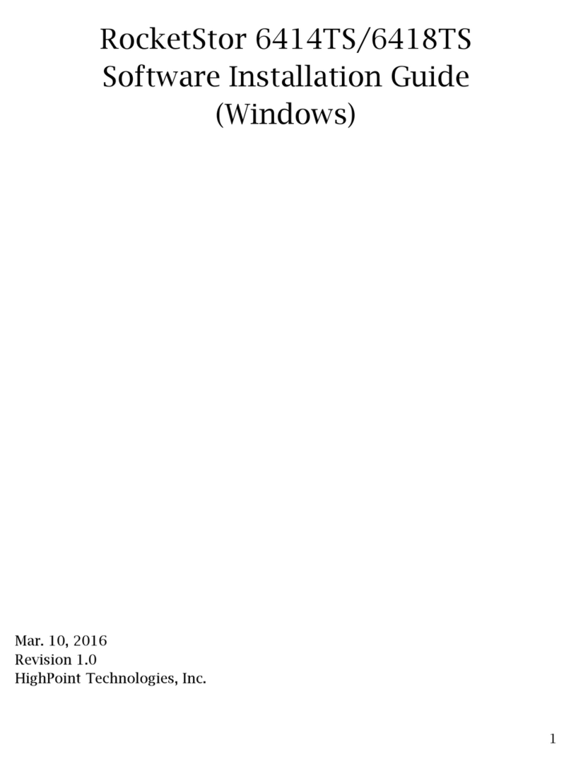 HighPoint RocketStor 6418TS Software installation guide