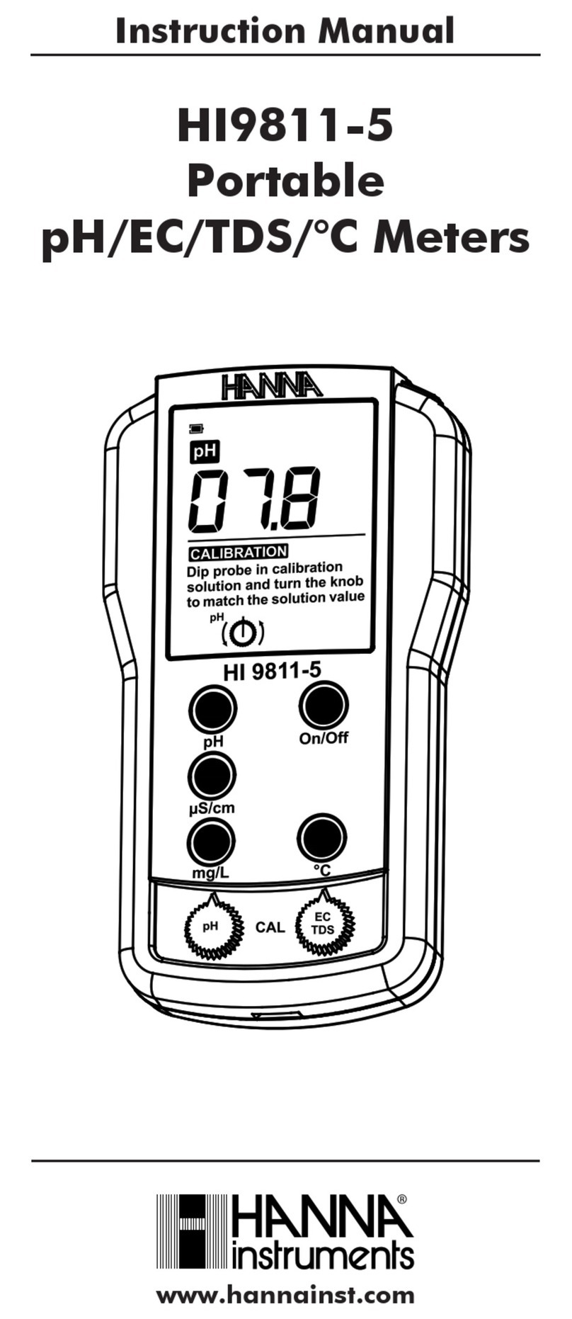 Hanna Instruments HI 9811-5 User manual
