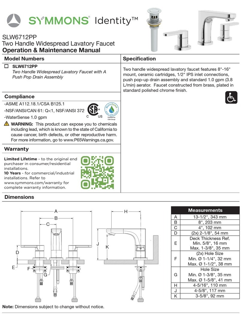 Symmons Identity SLW6712PP Manual Symmons Identity SLW6712PP Manual