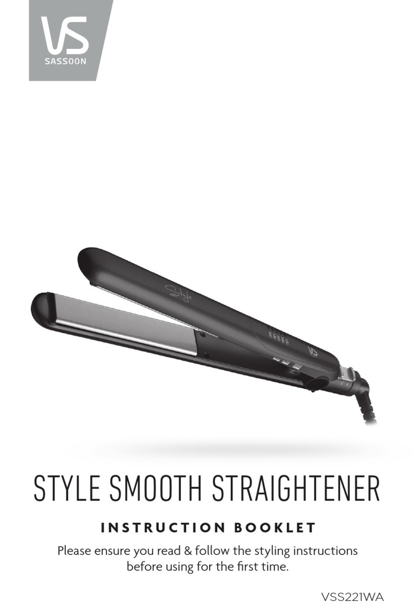 VS Sassoon VSS221WA Instruction booklet