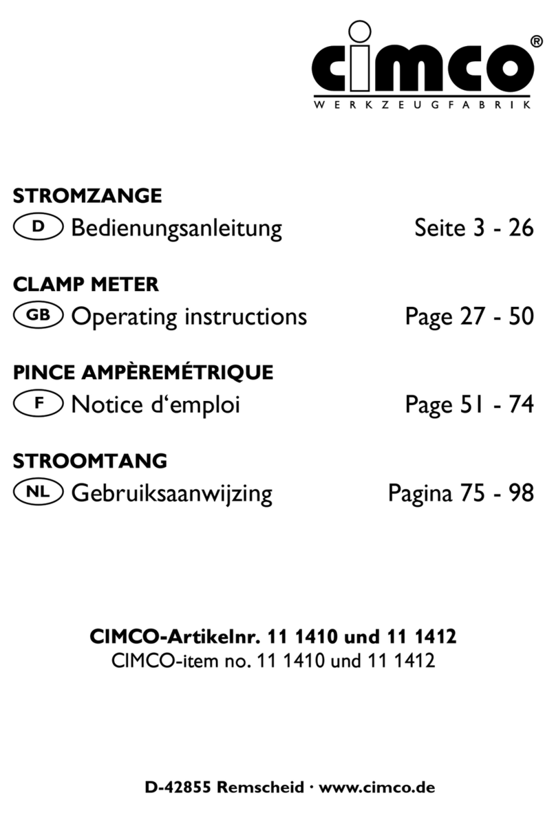 CIMCO 11 1410 operating instructions