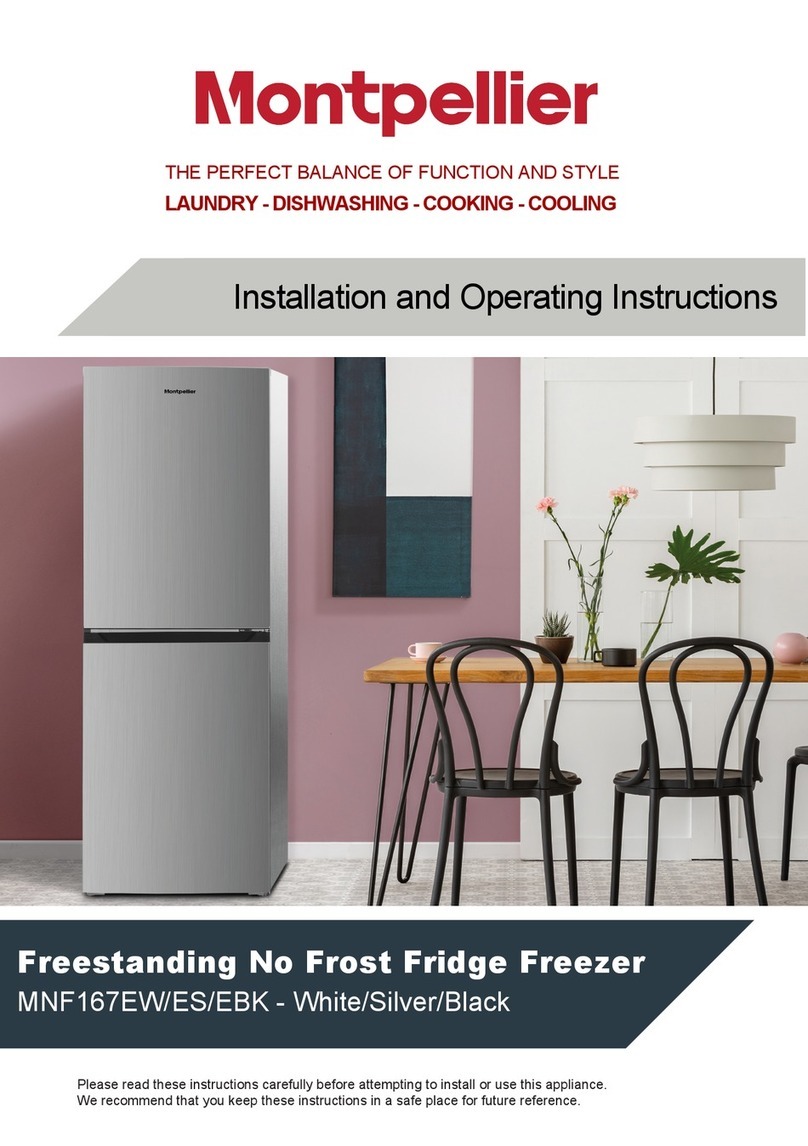 montpellier MNF167EW Installation and operating instructions