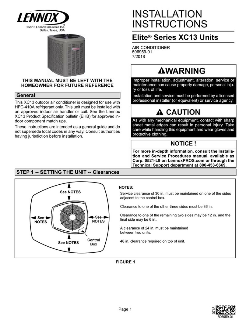 Lennox Elite XC13-018-230 User manual