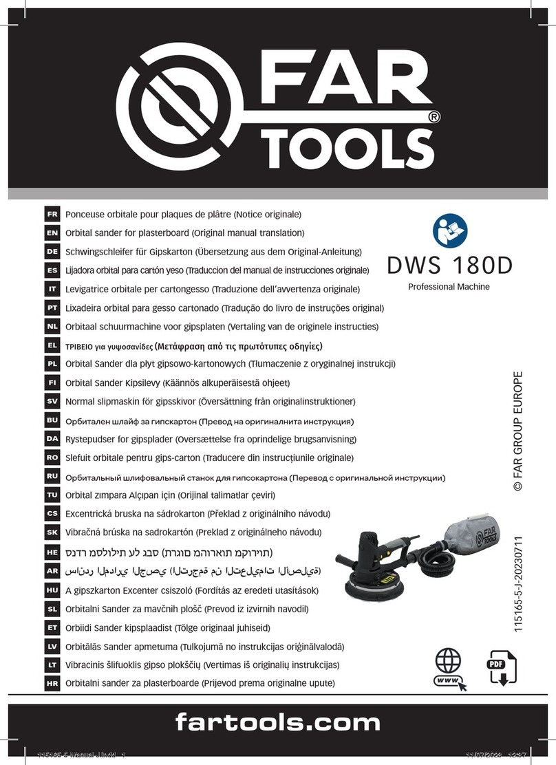 Far Tools DWS 180D Use and care manual