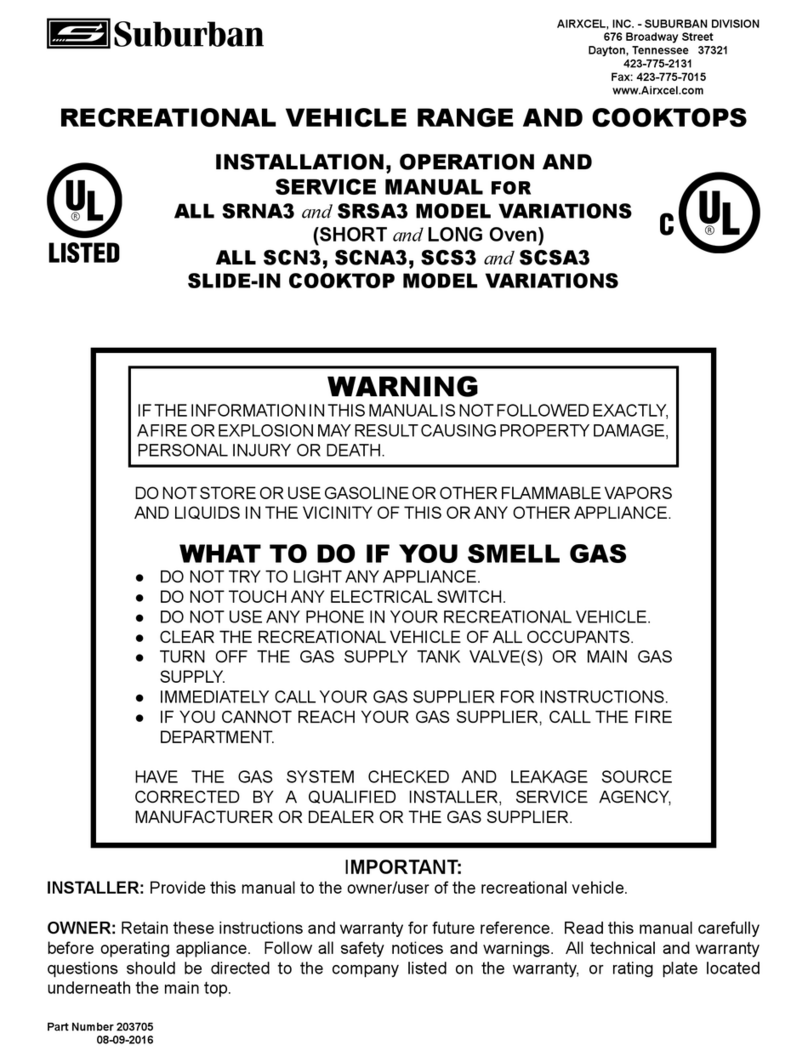 Suburban SRSA3 SERIES Setup guide