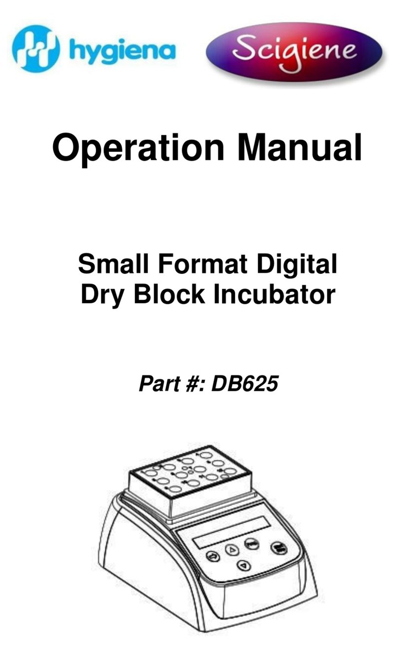 Hygiena Scigiene DB625 User manual Hygiena Scigiene DB625 User manual