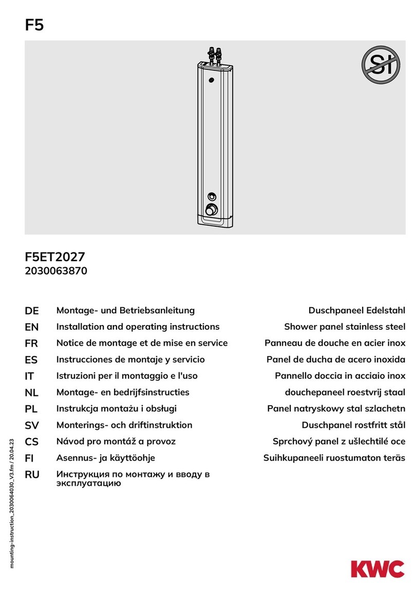 KWC F5ET2027 Installation and operating instructions