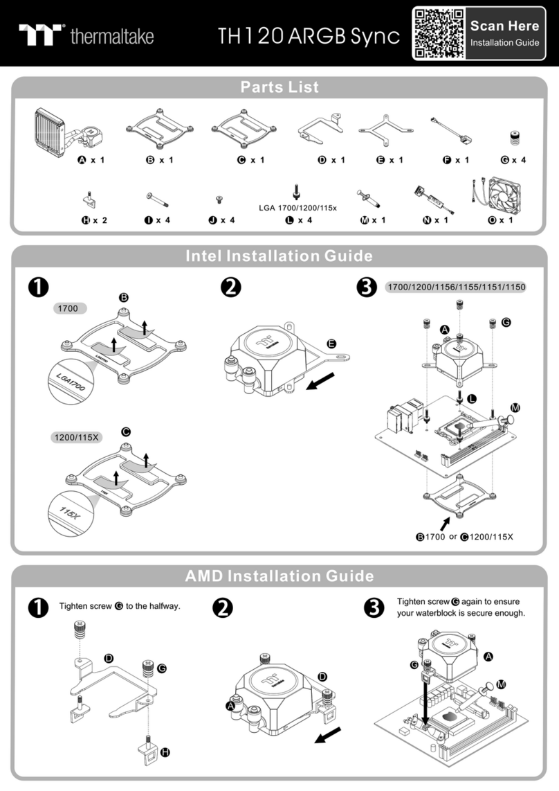Thermaltake TH120 ARGB Sync User manual Thermaltake TH120 ARGB Sync User manual