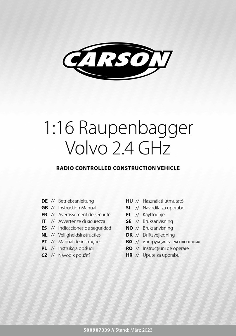 Carson 1:16 Raupenbagger Volvo 2.4 GHz instruction manual