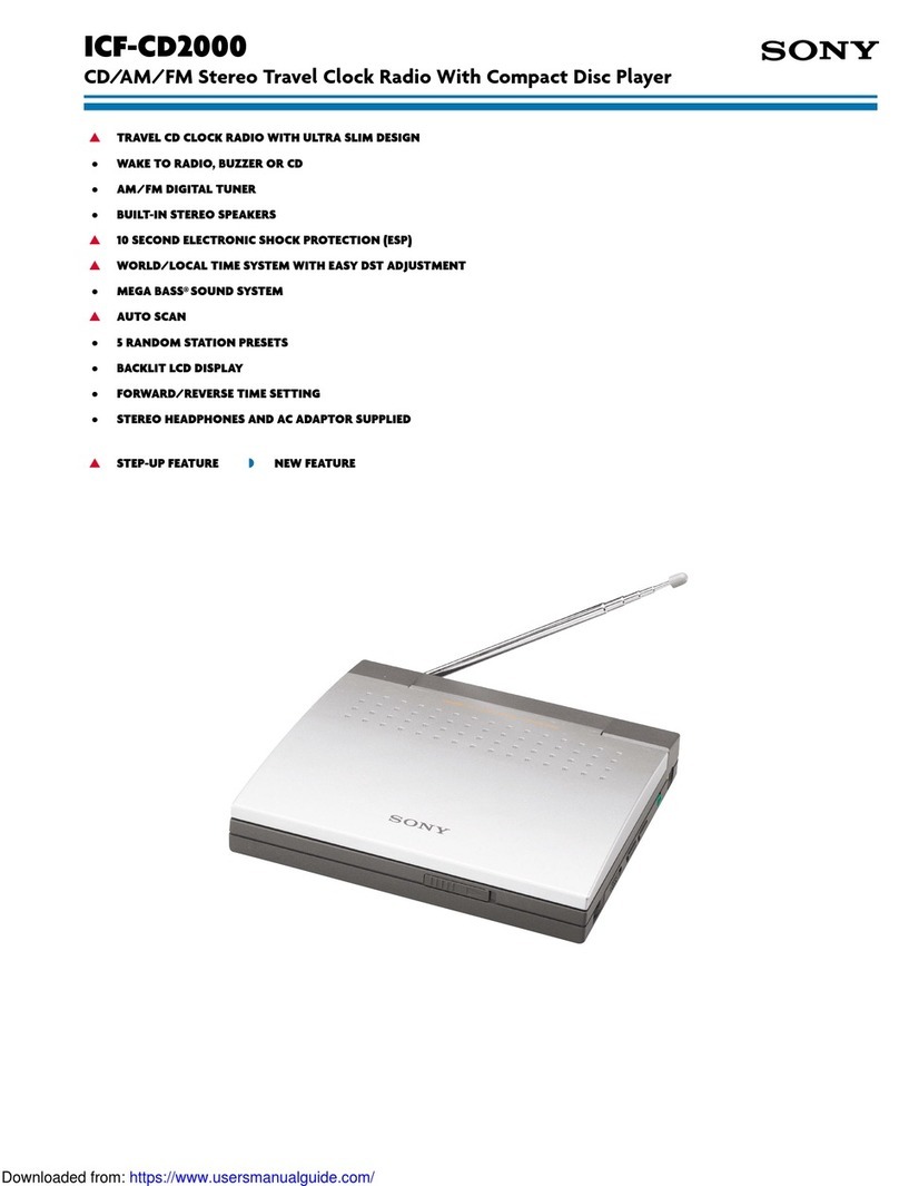 Sony Walkman ICF-CD2000 manual