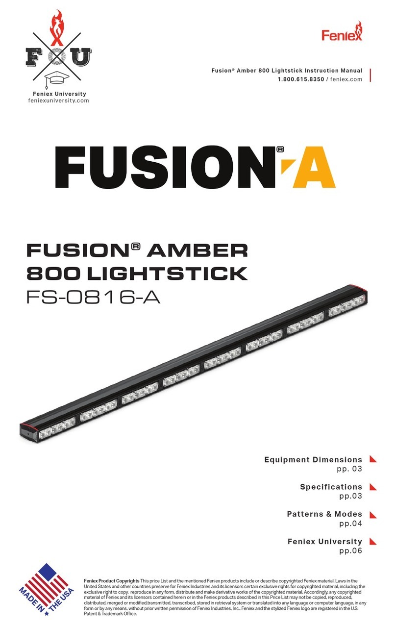 Feniex FUSION AMBER 800 LIGHTSTICK User manual