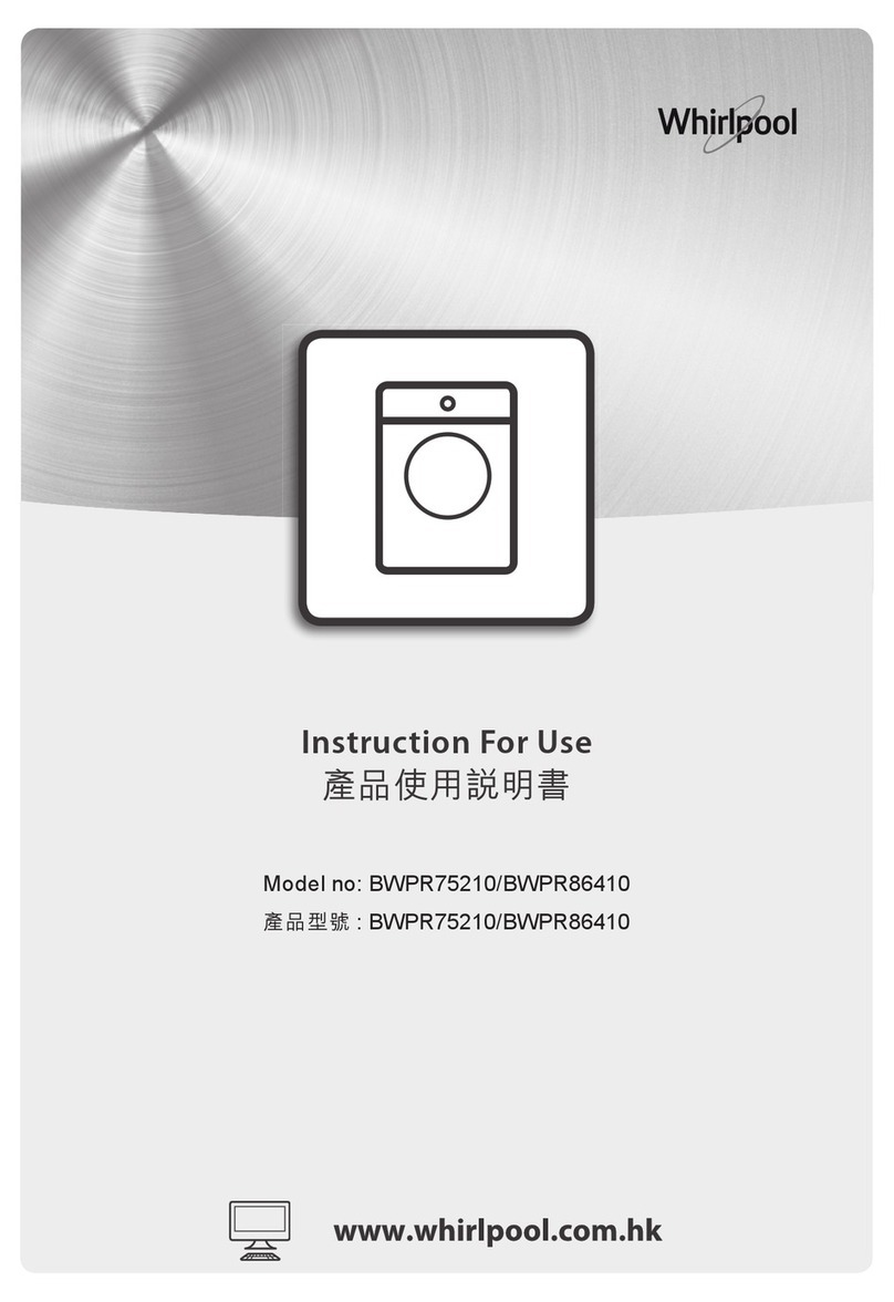 Whirlpool BWPR75210 User manual