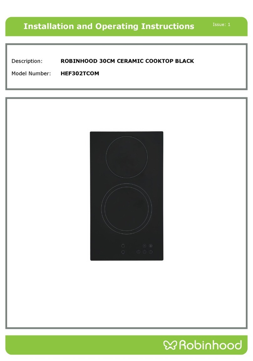 ROBINHOOD HEF302TCOM Installation and operating instructions ROBINHOOD HEF302TCOM Installation and operating instructions
