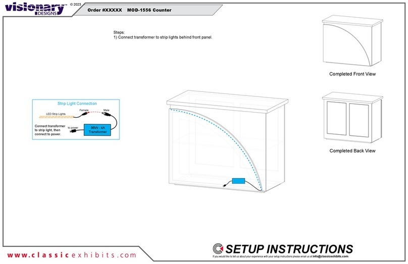 VISIONARY DESIGNS MOD-1556 Setup instructions
