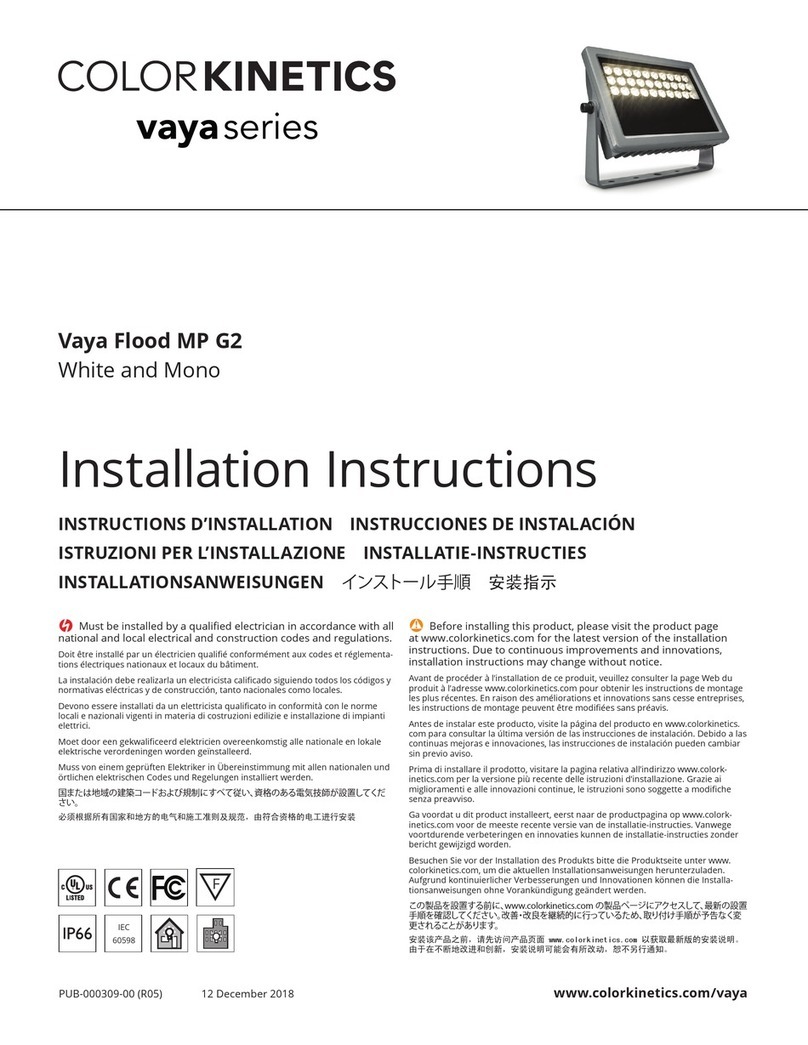 COLORKINETICS Flood MP G2 installation instructions