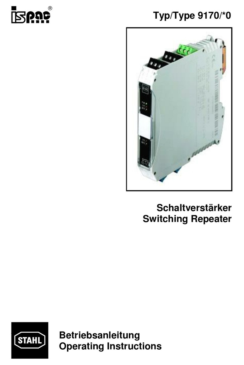 Stahl ispac 9170/0 Series operating instructions