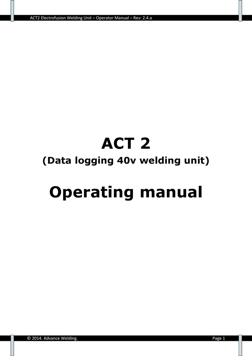 Advance Welding ACT 2 operating manual Advance Welding ACT 2 operating manual