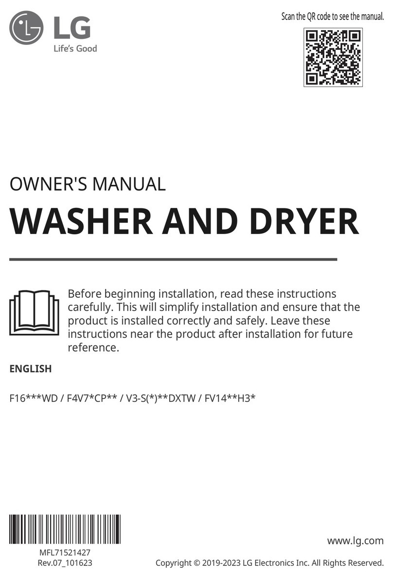 LG F16 WD Series User manual
