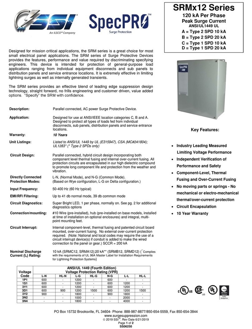 Ilsco SSI SpecPRO SRM Series User manual Ilsco SSI SpecPRO SRM Series User manual