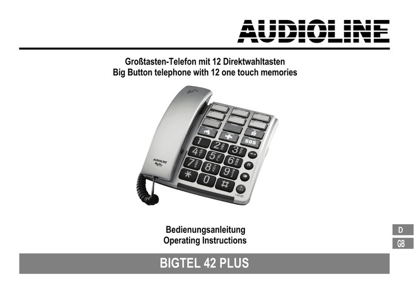 AUDIOLINE BIGTEL 42 PLUS User manual AUDIOLINE BIGTEL 42 PLUS User manual