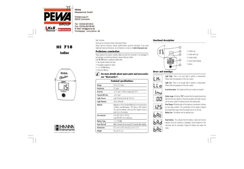 PEWA Checker HI 718 User manual PEWA Checker HI 718 User manual