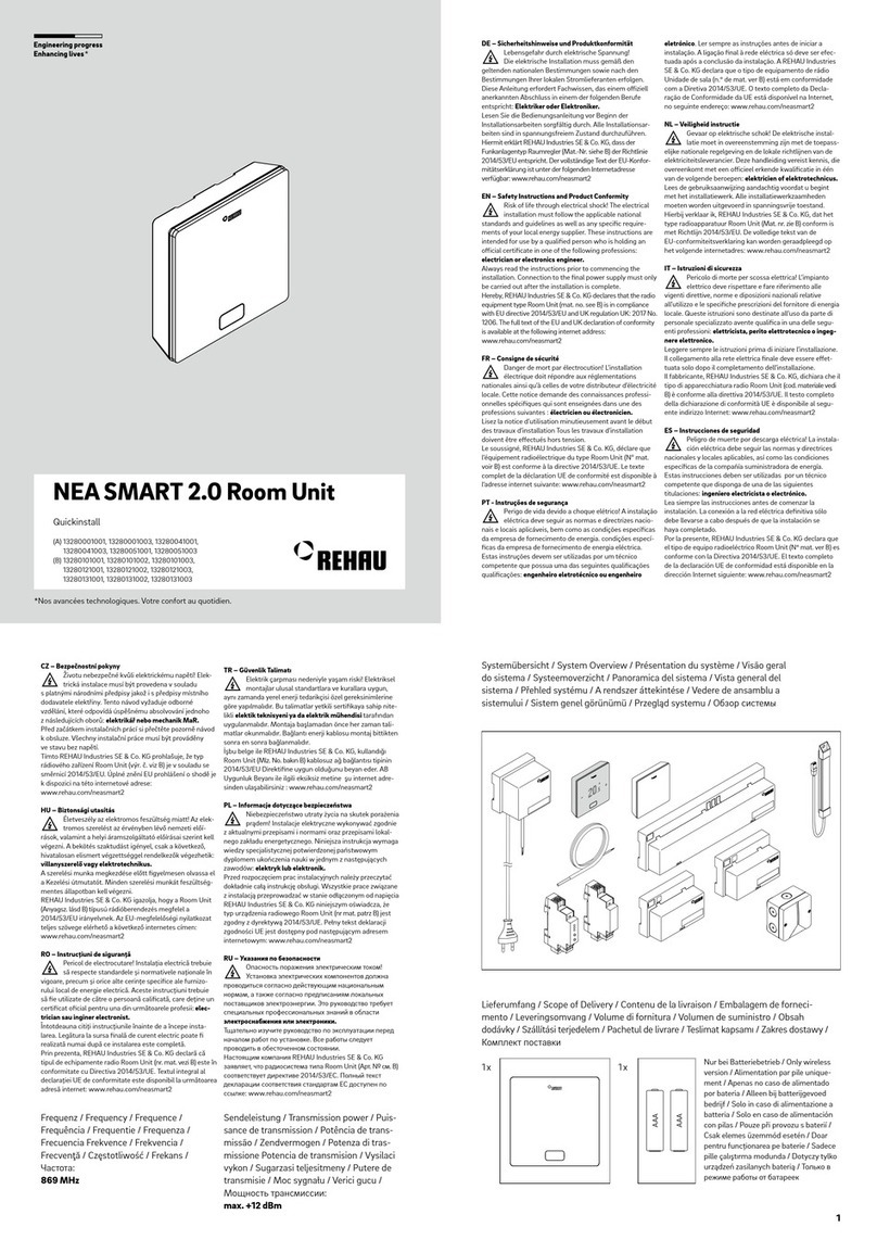 Rehau NEA SMART 2.0 Room Unit Quick install