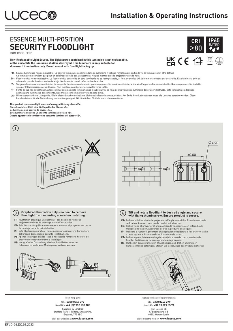 luceco EFLD10B40-06 Installation & operating instructions