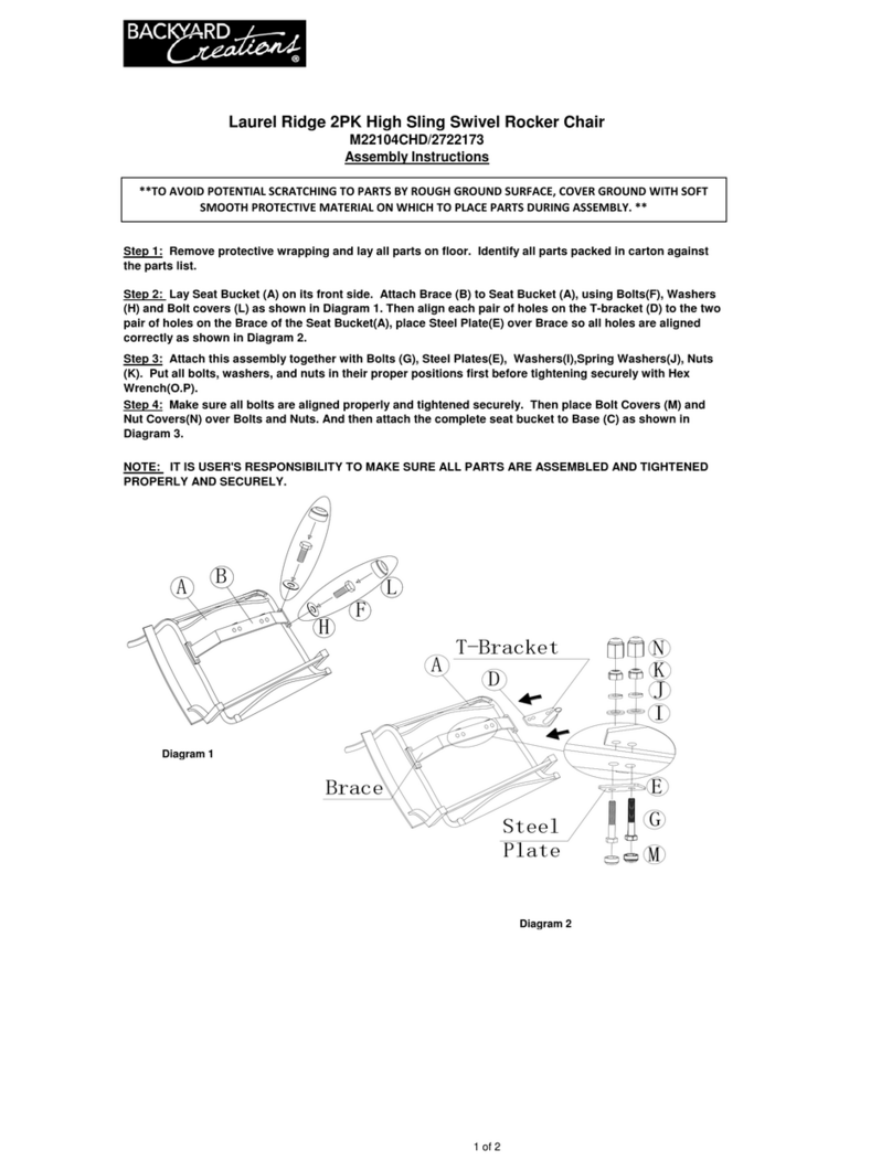 Backyard Creations Laurel Ridge M22104CHD Assembly instructions Backyard Creations Laurel Ridge M22104CHD Assembly instructions