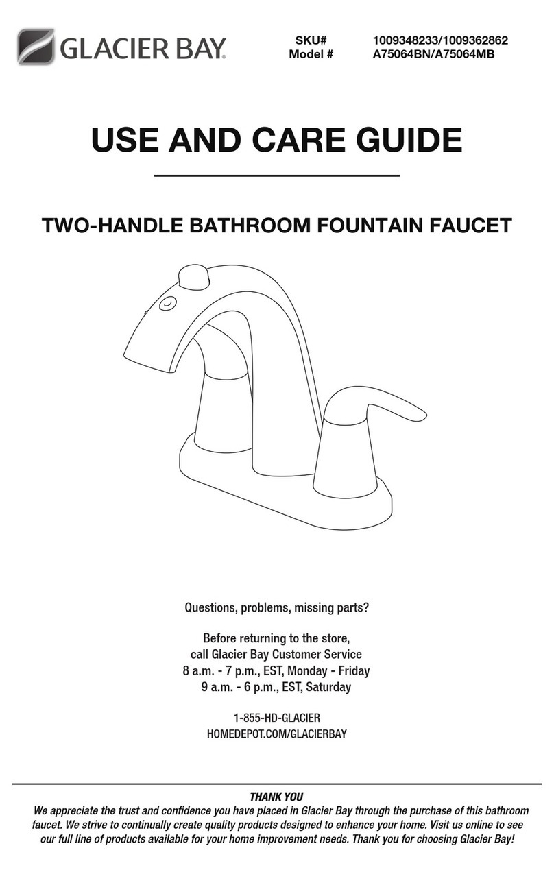 Glacier bay A75064BN Use and care guide