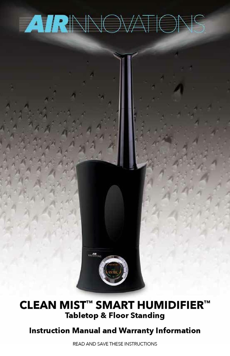 AIRINNOVATIONS CLEAN MIST SMART HUMIDIFIER MH-519A Instruction Manual
