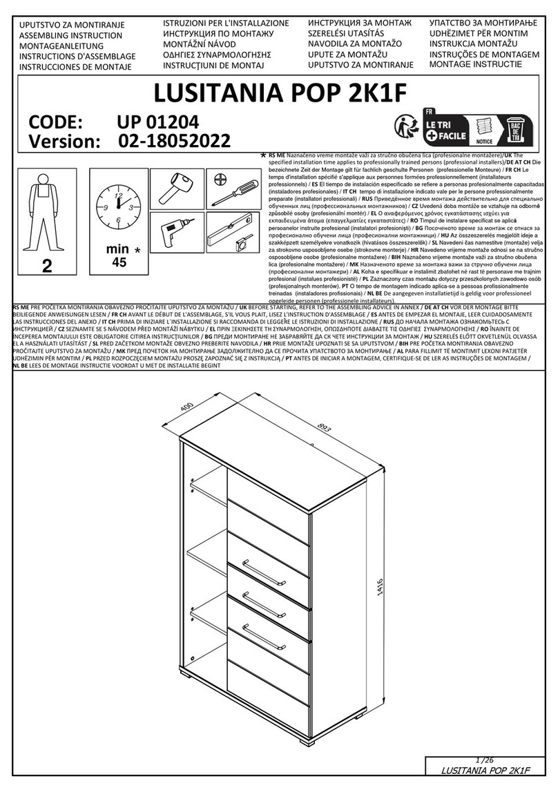 Lazurit LUSITANIA POP 2K1F UP 01204 Assembling Instruction Lazurit LUSITANIA POP 2K1F UP 01204 Assembling Instruction